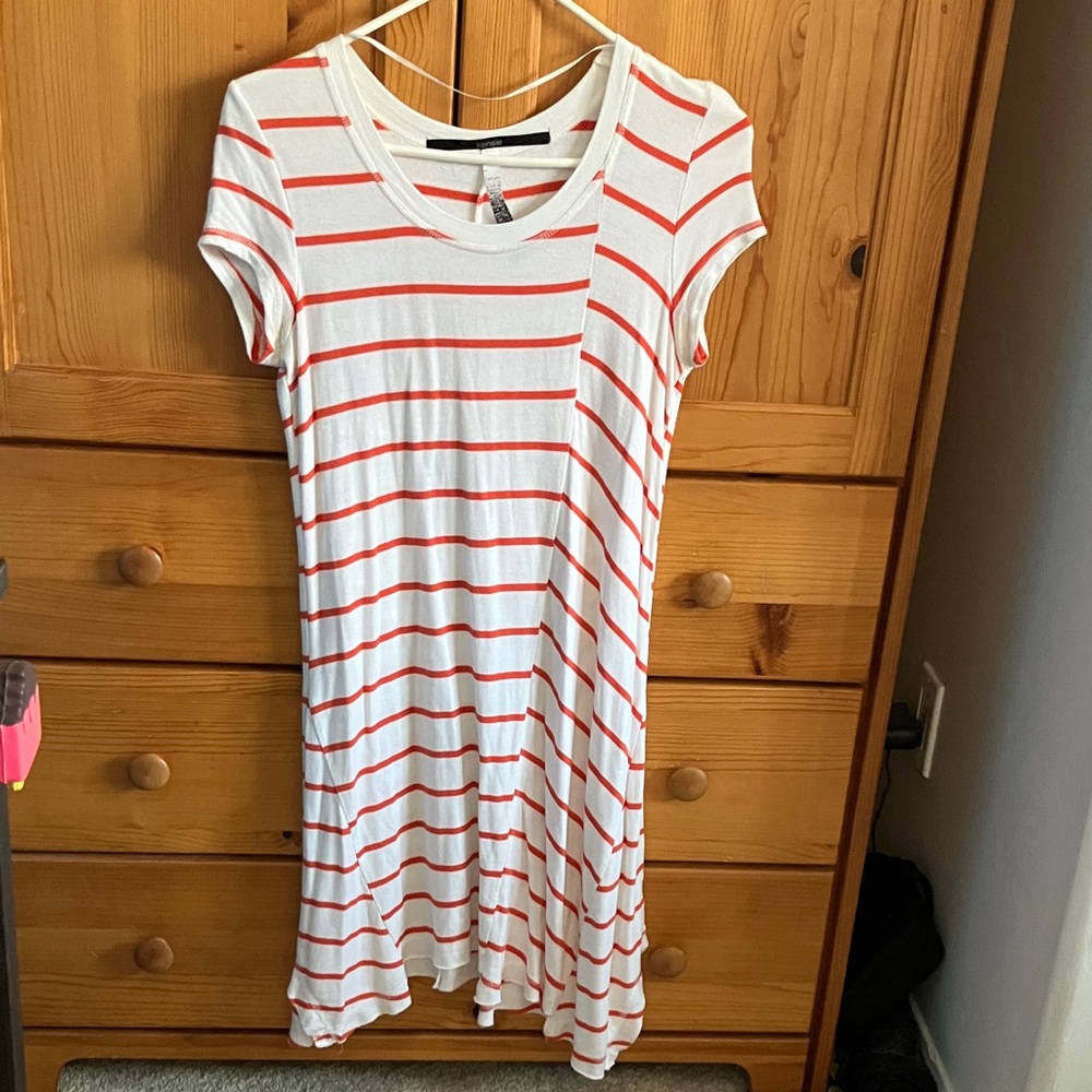 Kensie Red and White Striped Top